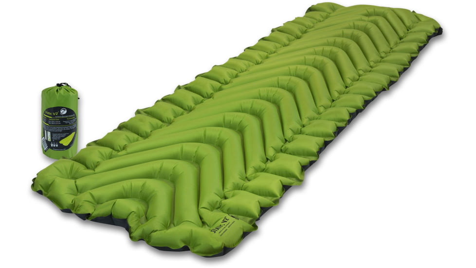 Klymit Static V2 Sleeping Pad, Light Green, Regular, 06S2GR03C