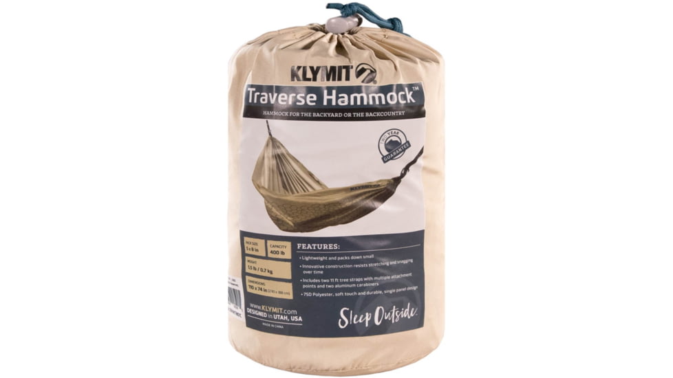 Klymit Traverse Double Hammock, Tan, Double, 09HMTN01C