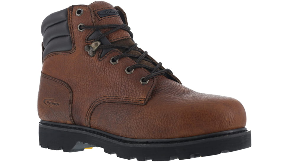 Knapp Mens Backhoe 6in Steel Toe Work Boots - Mens, Wide, Brown, 14, 690774320789