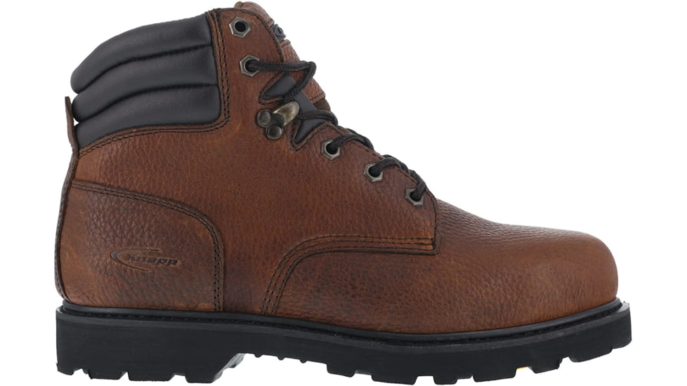 Knapp Mens Backhoe 6in Steel Toe Work Boots - Mens, Wide, Brown, 14, 690774320789