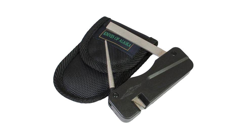 Knives of Alaska 3 Way Knife Sharpener, Black 00396FG