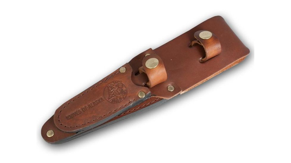 Knives of Alaska Alpha Wolf D2, Muskrat Combo Stag Handle Knives, Natural 00363FG