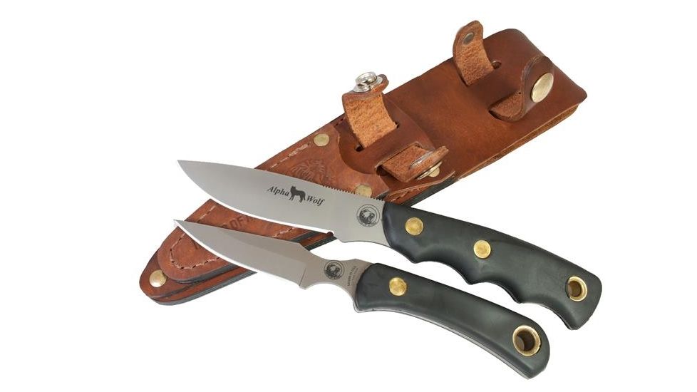 Knives of Alaska Alpha Wolf S30V Cub Combo Suregrip Handle Knives, Black 00366FG