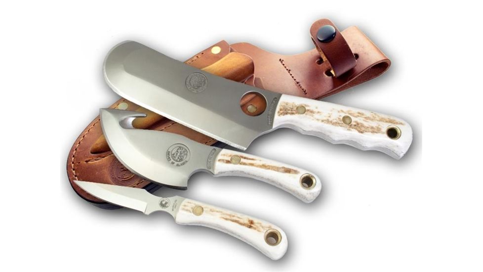 Knives of Alaska Brown Bear, Light Hunter, Cub Bear Combo, Stag Handle, Natural 00031FG