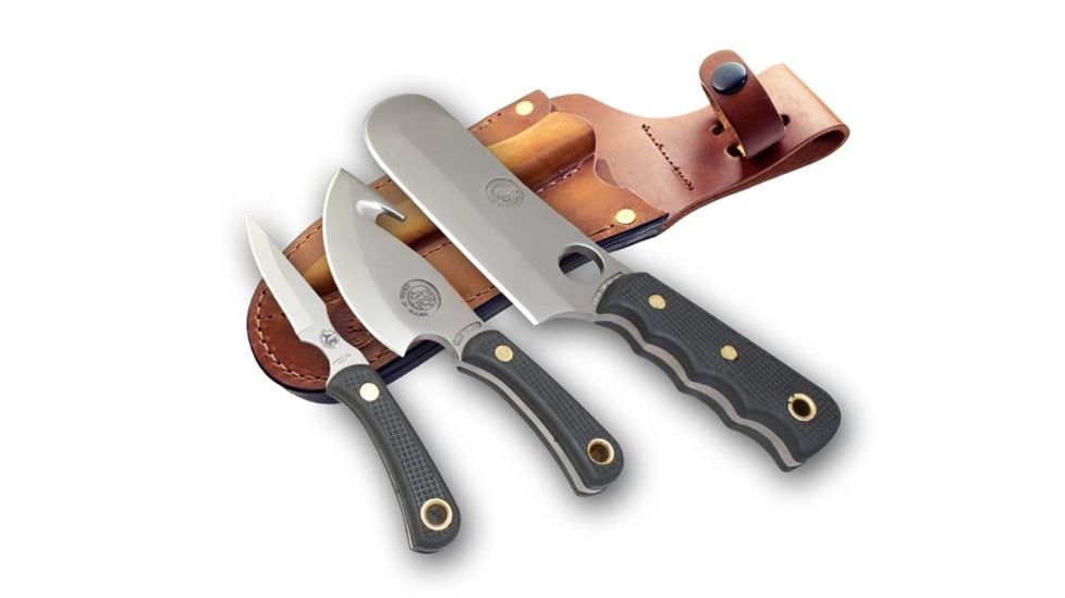 Knives of Alaska Brown Bear, Light Hunter, Cub Bear Combo, Suregrip Handle, Black 00030FG