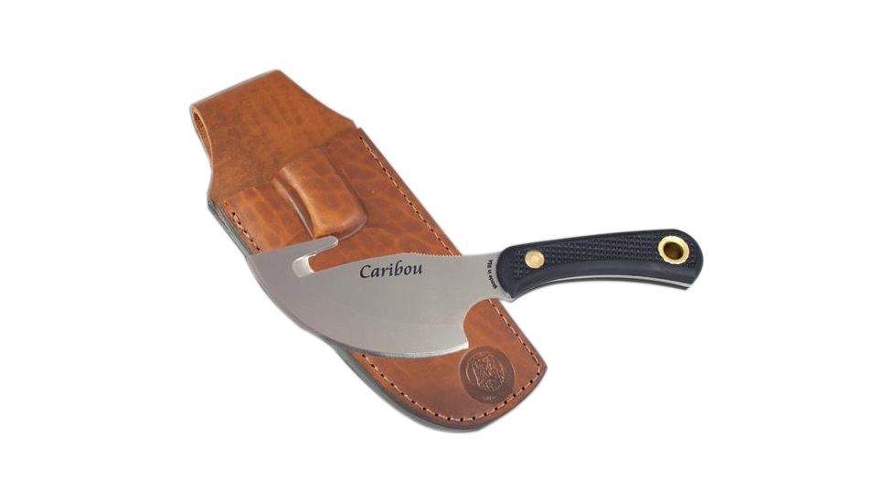 Knives of Alaska Caribou D2 Suregrip Handle Knife, Black 00009FG