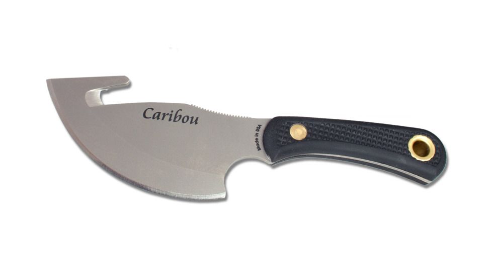 Knives of Alaska Caribou D2 Suregrip Handle Knife, Black, 00009FG