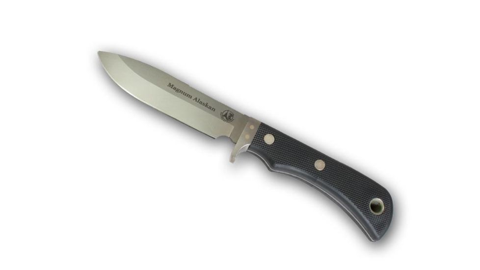 Knives of Alaska Magnum Alaskan Knife, Suregrip Handles, Black 00157FG