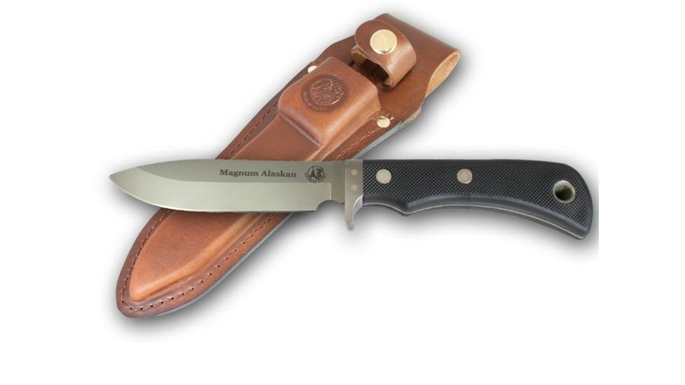 Knives of Alaska Magnum Alaskan Knife, Suregrip Handles, Black 00157FG