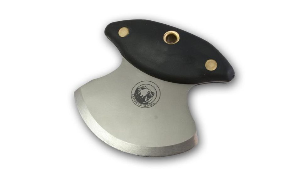 Knives of Alaska Magnum D2 Steel Ulu, Black 00122FG