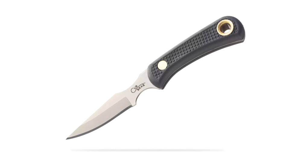 Knives of Alaska Muskrat / Cub Bear Combo Fixed Blade Knives, 2.25in / 2.75in, CPM-S30V Stainless Steel, Round Point/Caping Blade, Santoprene, Black Handle, 00102FG