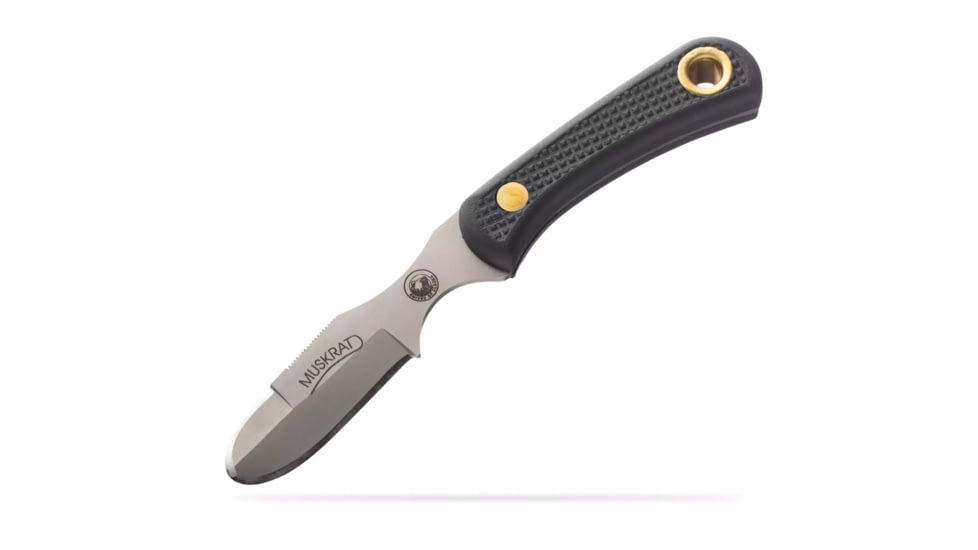 Knives of Alaska Muskrat/Cub Bear Combo Fixed Blade Knives, 2.25in/2.75in, Magnacut Stainless Steel, Round Tip/Caping Blade, Suregrip, Black, 00105FG