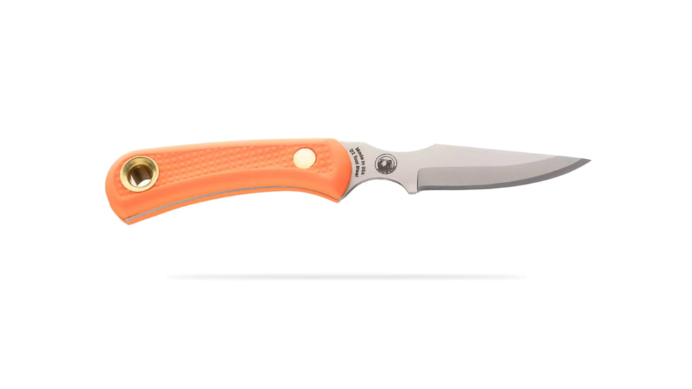 Knives of Alaska Muskrat/Cub Bear Combo Fixed Blade Knives, 2.25in/2.75in, Magnacut Stainless Steel, Round Tip/Caping Blade, Suregrip, Orange, 00106FG