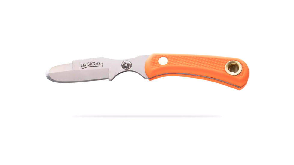 Knives of Alaska Muskrat/Cub Bear Combo Fixed Blade Knives, 2.25in/2.75in, Magnacut Stainless Steel, Round Tip/Caping Blade, Suregrip, Orange, 00106FG