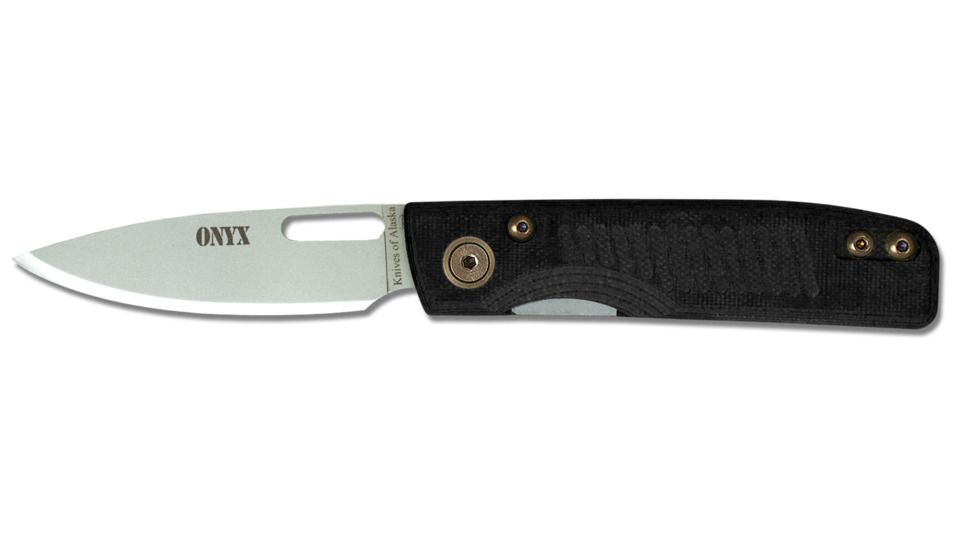 Knives of Alaska Onyx Liner Lock S30V Folding Knife, G10 Handle, Black, 00796FG