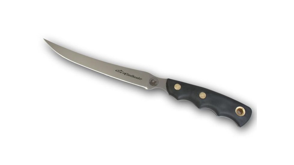 Knives of Alaska Steelheader 440C Fillet Knife, Suregrip Handle, Black 00315FG