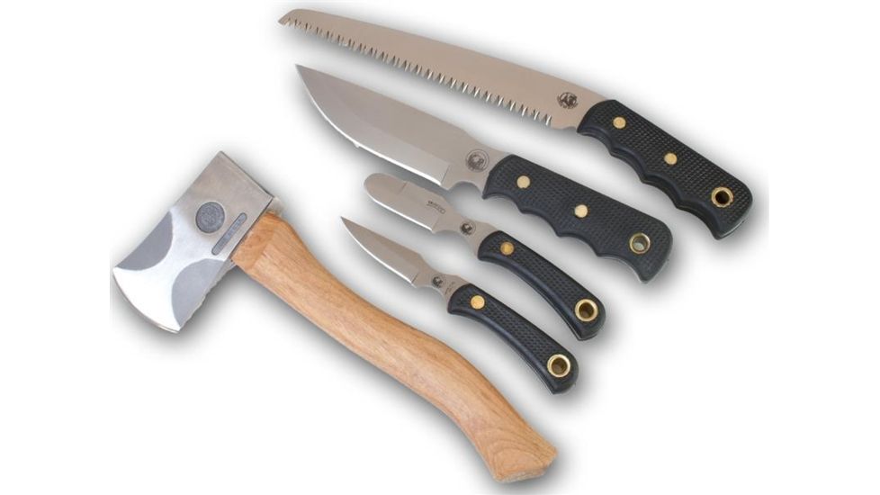 Knives of Alaska Super Pro Knives Pack w/ Wood Saw, Black 00253FG