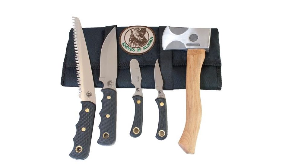 Knives of Alaska Super Pro Knives Pack w/ Wood Saw, Black 00253FG