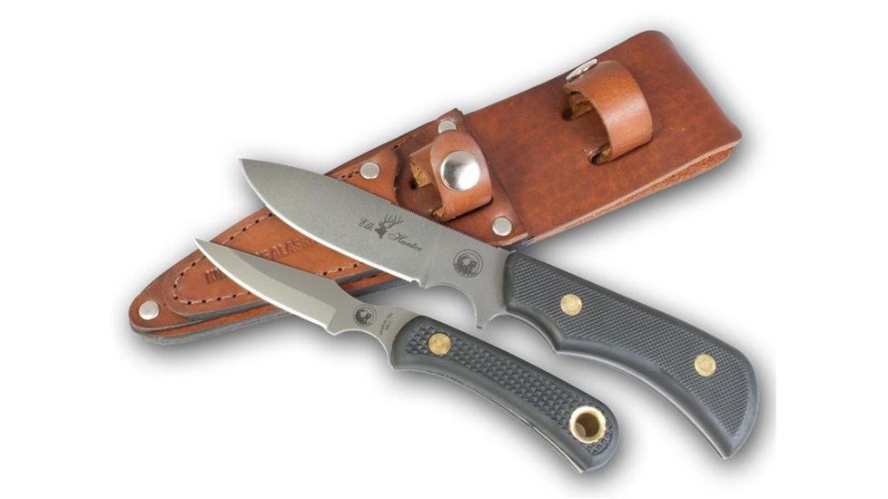 Knives of Alaska Trekker Elk Hunter Cub Combo D2 Knives, Suregrip Handle, Black 00198FG