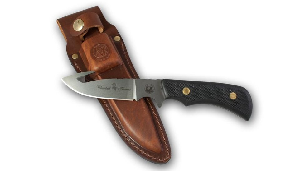Knives of Alaska Trekker Series Whitetail Hunter D2 Knife, Suregrip Handle, Black 00162FG