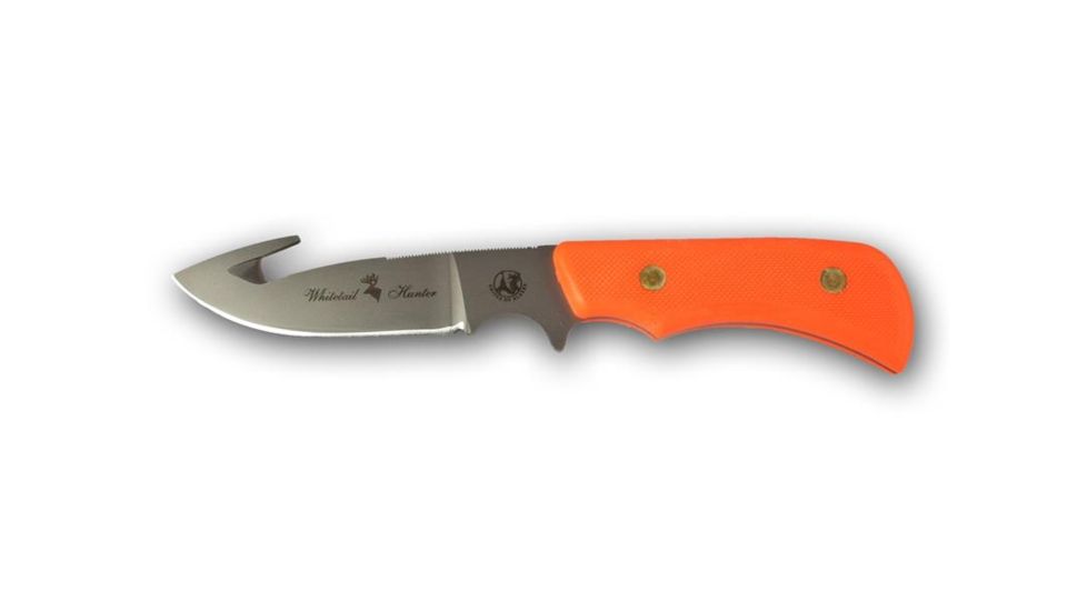 Knives of Alaska Trekker Series Whitetail Hunter D2 Knife, Suregrip Handle, Hunters Orange 00178FG