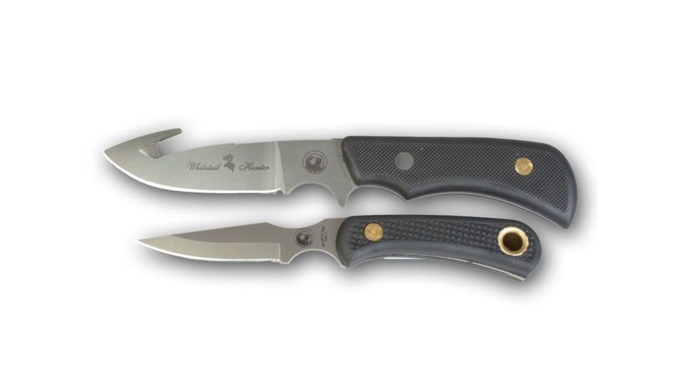 Knives of Alaska Trekker Whitetail Hunter/Cub Bear D2 Knives Combo, Suregrip Handle, Black 00199FG