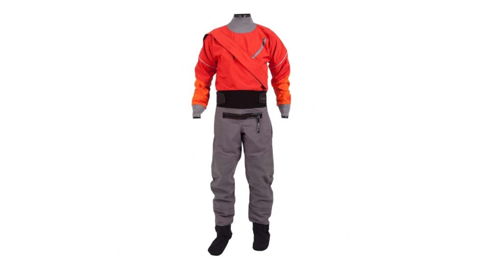 Kokatat Meridian Hydrus 3.0 Dry Suit w/Relief Zipper &amp; Socks, Tangerine, Large, DSUHMERTG4