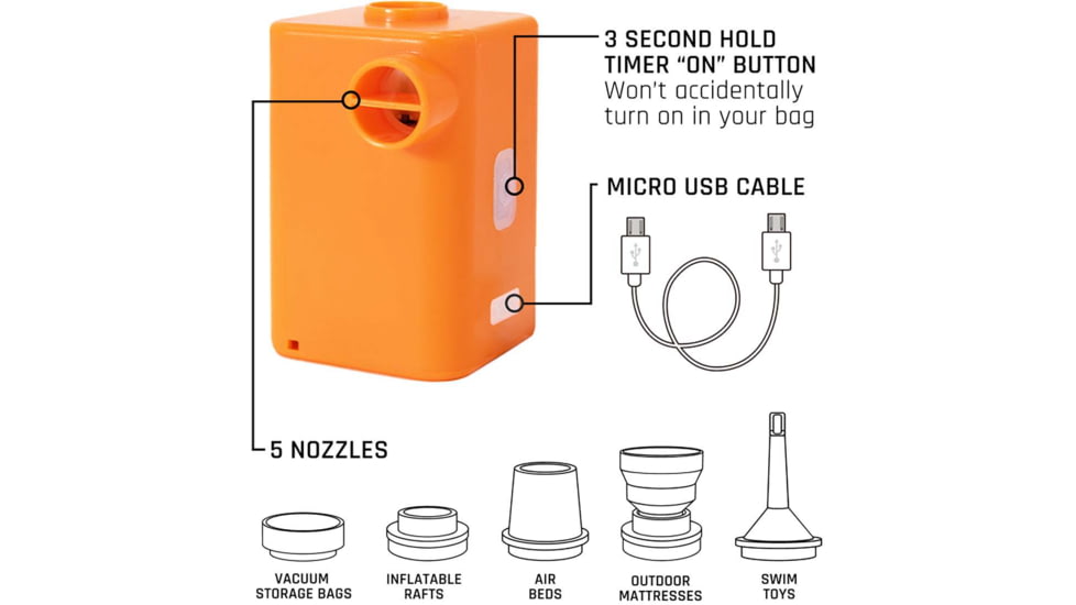 Kokopelli Packraft Feather Pump, Orange, KO-I-FP-O
