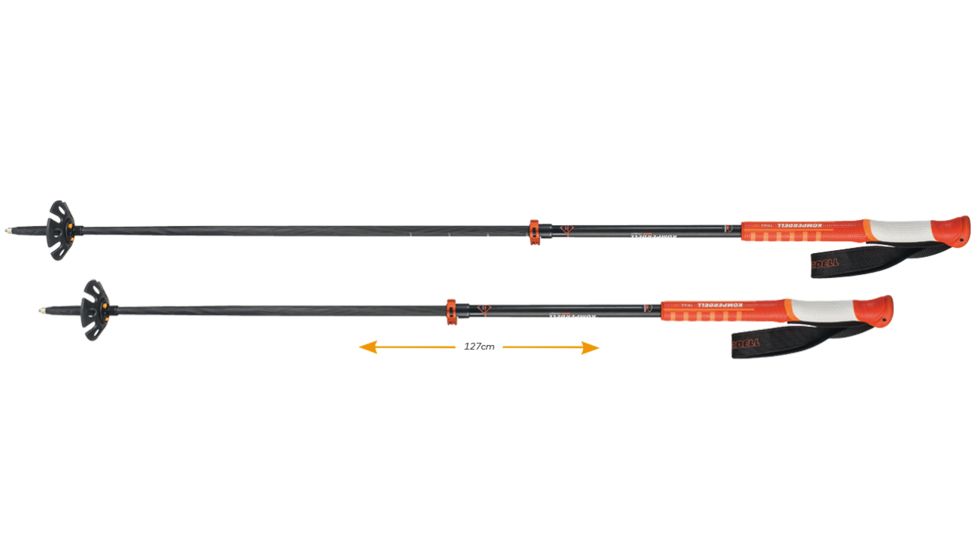 Komperdell Carbon C2 Ultralite Trekking Poles, Orange 1752339-10
