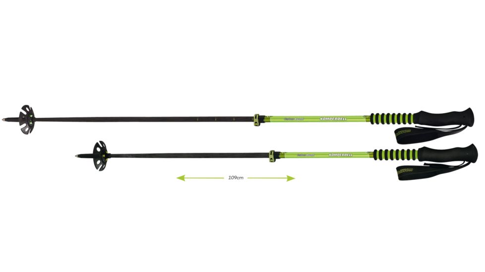 Komperdell Carbon C7 Ascent Adjustable Tour Trekking Pole, Green/Black, 110-140 cm 1842416-48