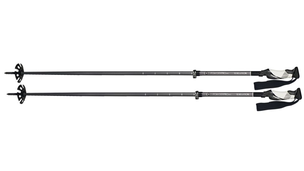 Komperdell Powder Pro Vario 105-135 cm Adjustable Ski Poles, Black 1842342-02