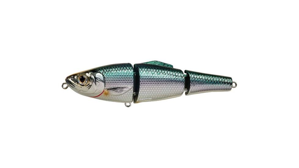 Koppers Live Target Blueback Herring Saltwater Swimbait Slow Sink 3-1/2&quot; Lure - Silver/Green 110497