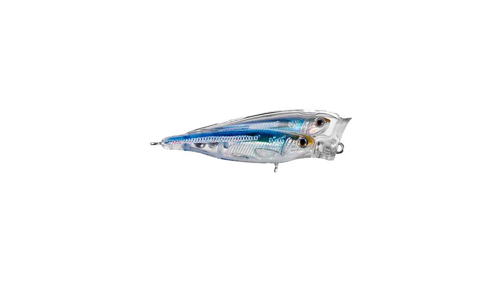 Koppers Live Target Glass Minnow Popper Lure 2-1/2" - Silver/Blue/Green 120890