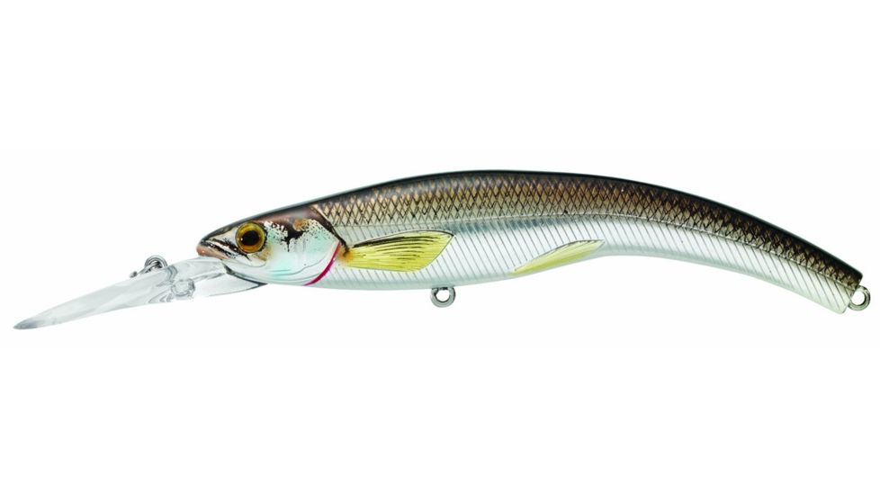Koppers Live Target Rainbow Smelt Deep Dive Banana Bait Lure 3-5/8&quot; - Silver/Black 127427
