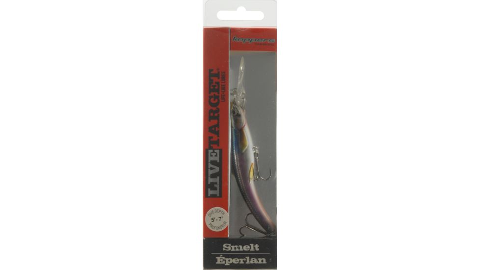 Koppers Live Target Rainbow Smelt Deep Dive Banana Bait Lure 3-5/8&quot; - Silver/Blue 126087
