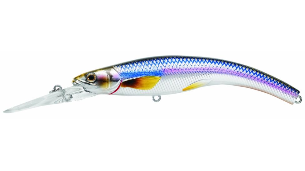 Koppers Live Target Rainbow Smelt Deep Dive Banana Bait Lure 4-1/2&quot; - Silver/Black 127426