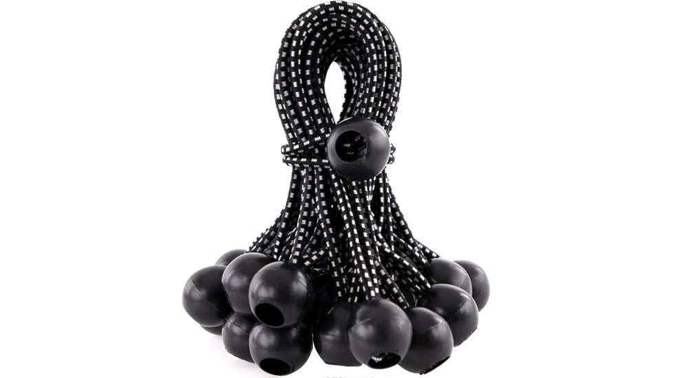 Kotap Black Ball Bungee, 6in, Black, 25Pk, BB-6B