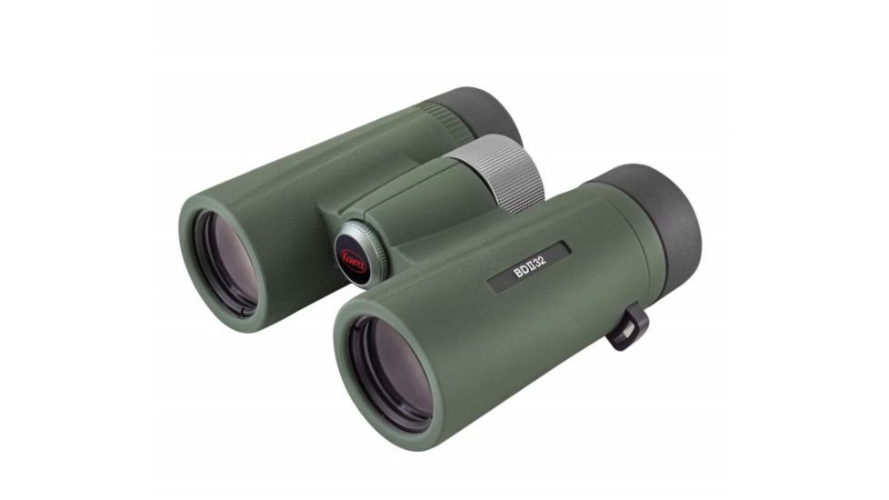 Kowa BD II XD 10x32mm Roof Binocular, Rubber Armoring, Green, BD II 32-10 XD