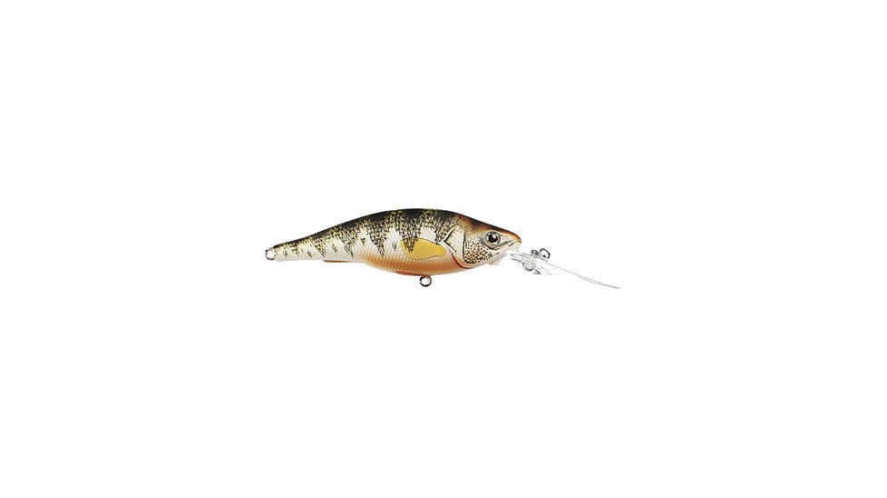 Live Target LiveTarget Yellow Perch Medium Dive Crankbait, 3'-5, 2.87in, 6 Hooks, 3/8 oz, Natural/Matte, YP73M100