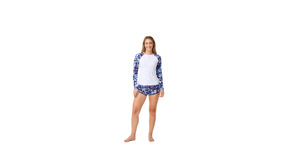 Krimson Klover Mae Swimshirts - Womens, Floral S. Blue, Small, S23144P-658-S