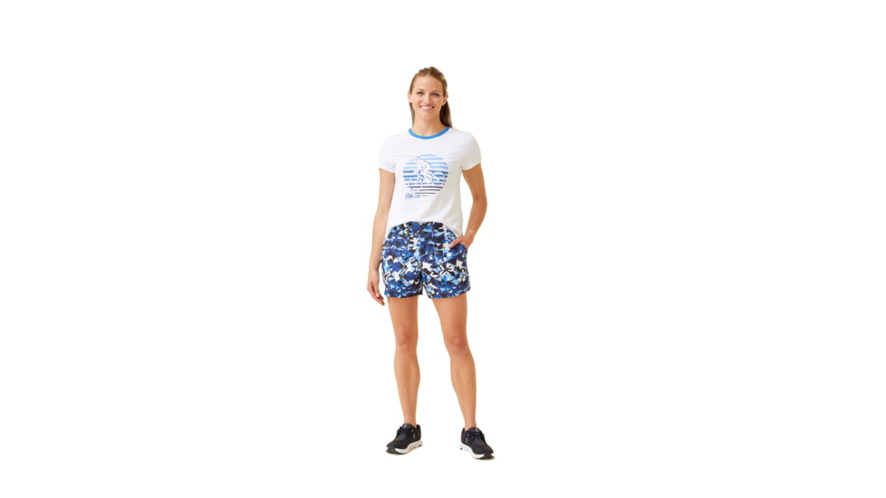 Krimson Klover Rory 5in Inseam Shorts - Womens, Floral S. Blue, Large, S23101-658-L