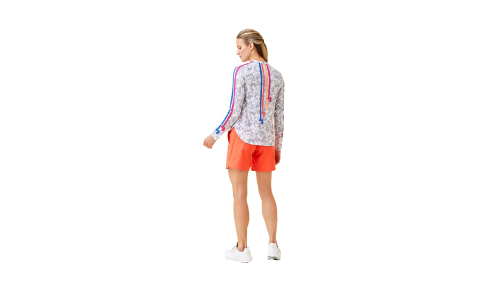 Krimson Klover Sara Long Sleeve Sunshirts - Womens, Floral Silver, Medium, S23145-661-M