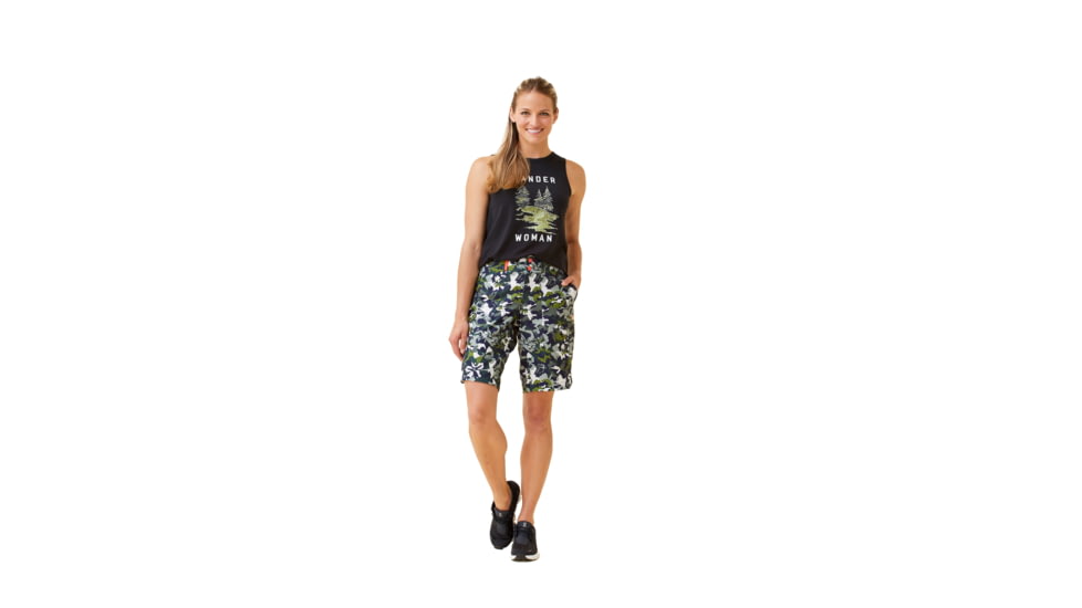 Krimson Klover Sienna 11in Inseam Shorts - Womens, Floral Forest, Extra Small, S23103-670-XS