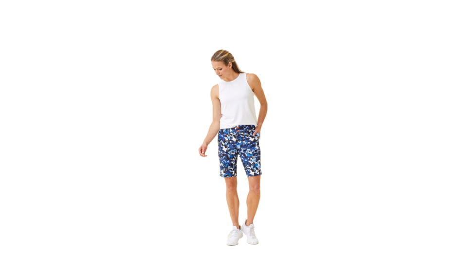 Krimson Klover Sienna 11in Inseam Shorts - Womens, Floral S. Blue, Extra Small, S23103-658-XS