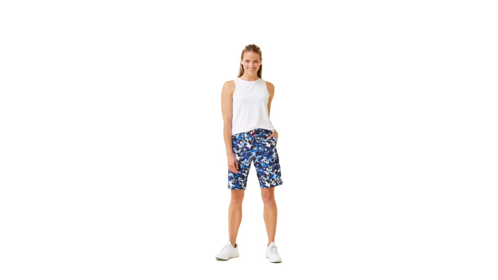 Krimson Klover Sienna 11in Inseam Shorts - Womens, Floral S. Blue, Extra Small, S23103-658-XS