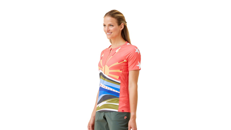 Krimson Klover Vida Jersey T-Shirts - Womens, Sunburst Coral, Extra Large, S23108-692-XL