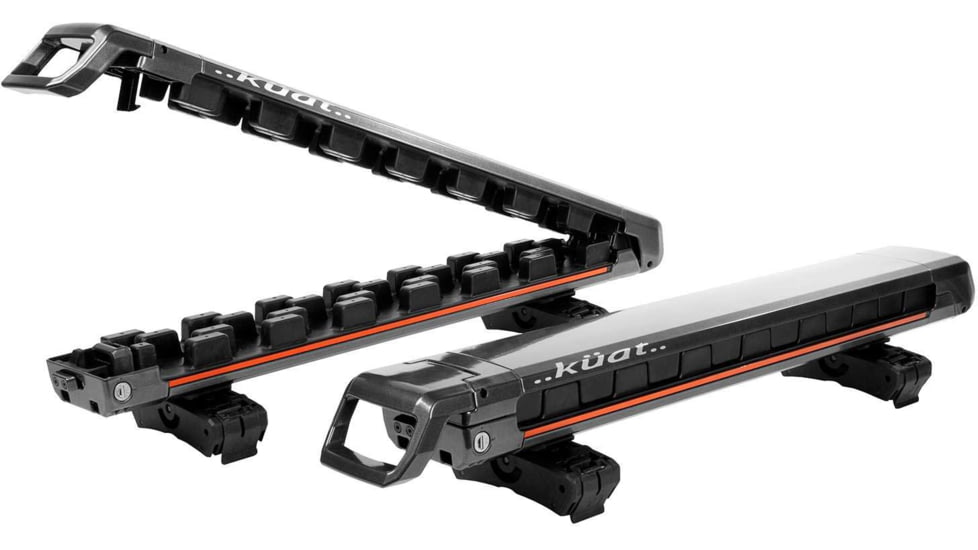 Kuat Grip Ski Rack - Gray Metallic with Orange Anodize - 4 Ski, Gray Metallic with Orange Anodize, GRR4G