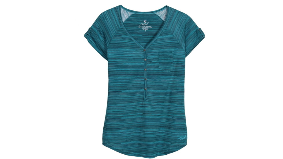 Kuhl Bella SS - Women's-Aqua Stripe-X-Small