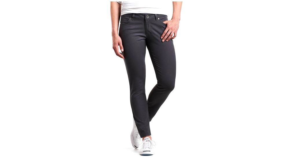 Pantalon à taille basse en faux cuir Brooke Bourgogne | Garage