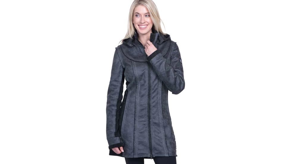 Kuhl Dani Sherpa Trench - Womens, Raven, Large, 2110-RV-L